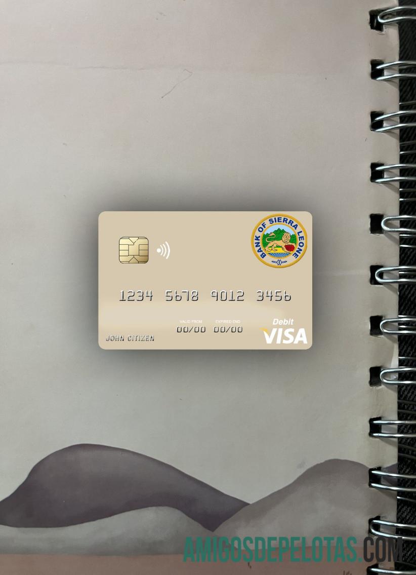 Serra Leoa Banco da Serra Leoa Visa Cartão de Débito Photolook Front baixar para verificação